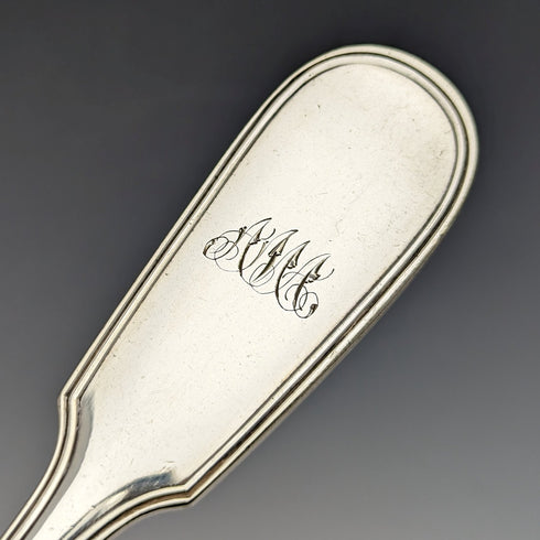 Late 19th Century British Antique Silver Plated Fish Server Set Mappin&Webb